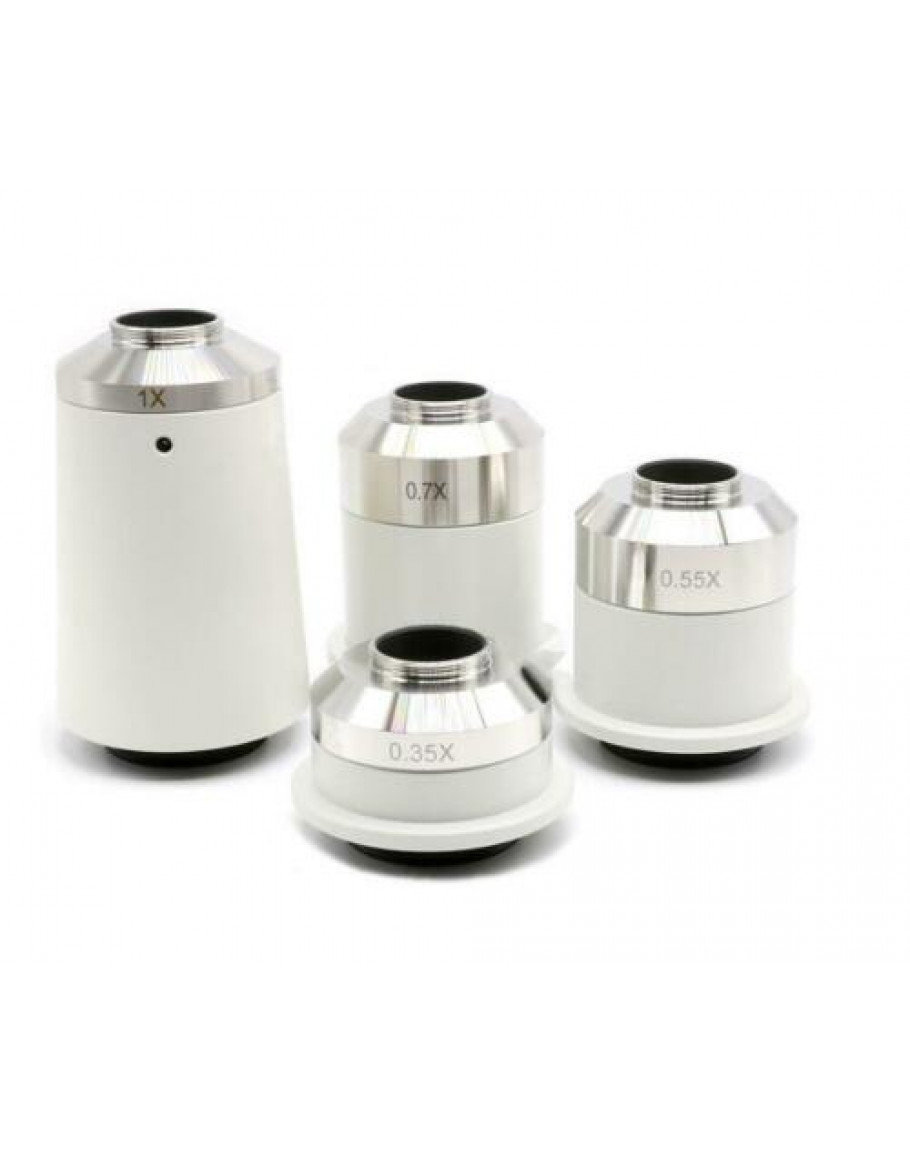 Adattatore C-mount fochettabile 0.35x (per biologici) per Microscopi trinoculari
